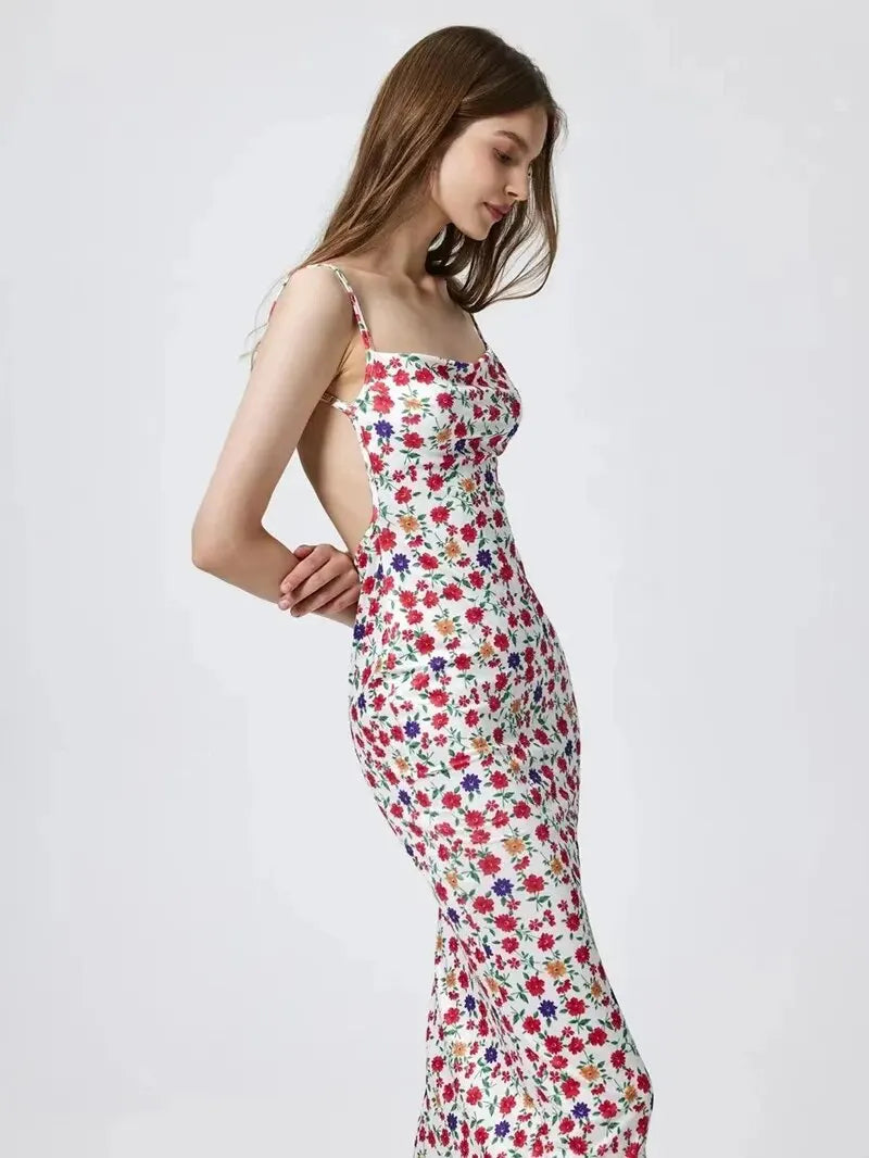 Variant image for Lila | Strandkleid Damen mit Floral Design – Rückenfrei und Leicht für Sommer-5