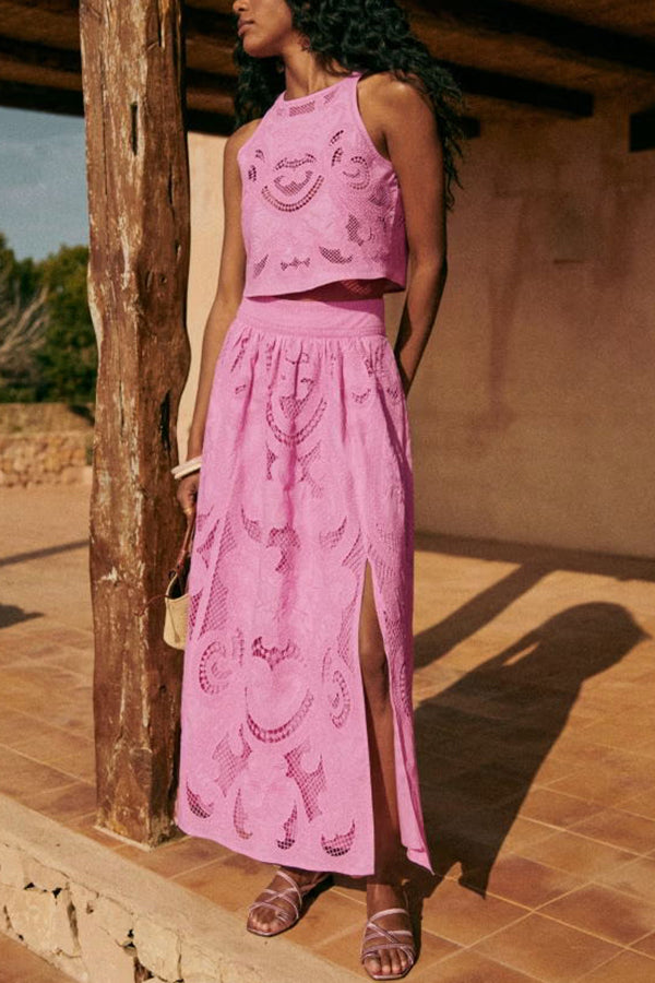 Sabrina | Damen Set aus Spitze in Rosa