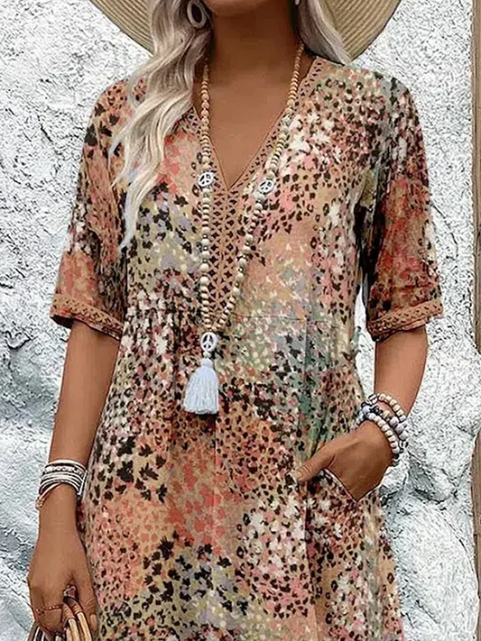 Vanessa | Lebendiges mittellanges Kleid