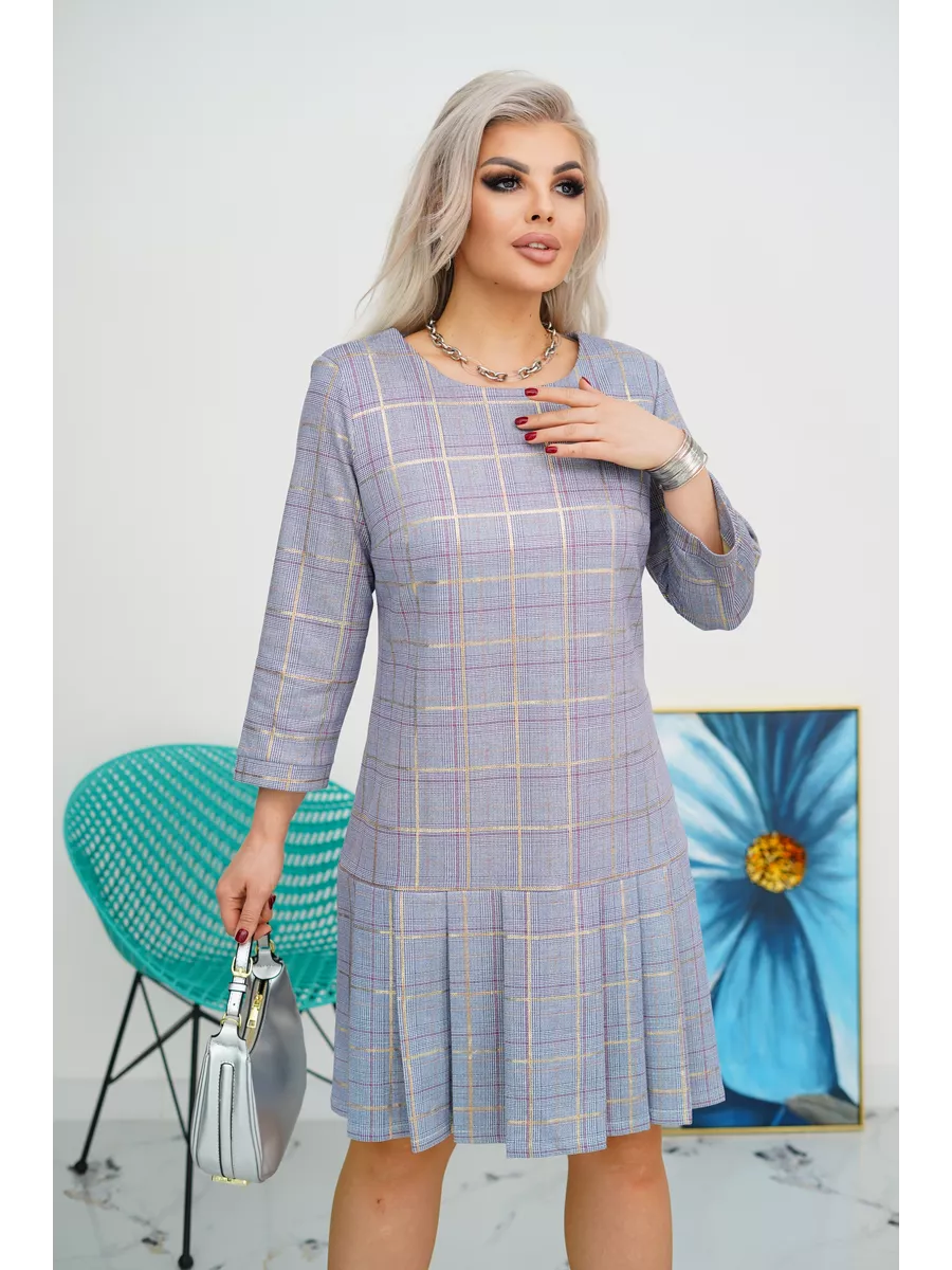 Tara | Festliches A-Linien Kleid Damen in Grün und Lila für Elegante Anlässe 4