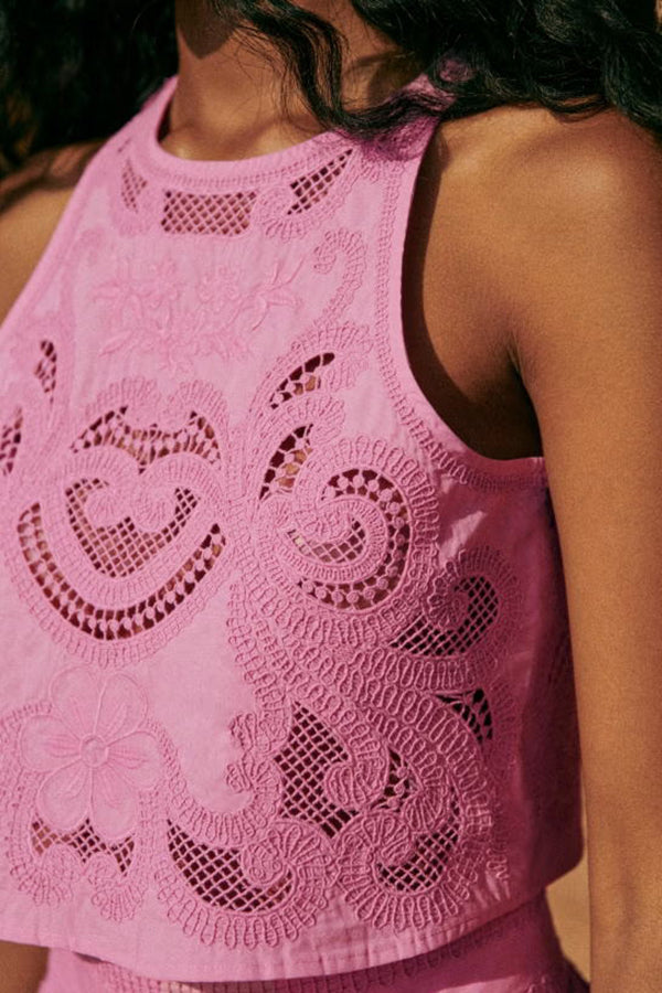 Sabrina | Damen Set aus Spitze in Rosa