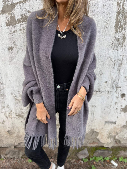 Damenjacke - Warm und Bequem mit Fransen-1