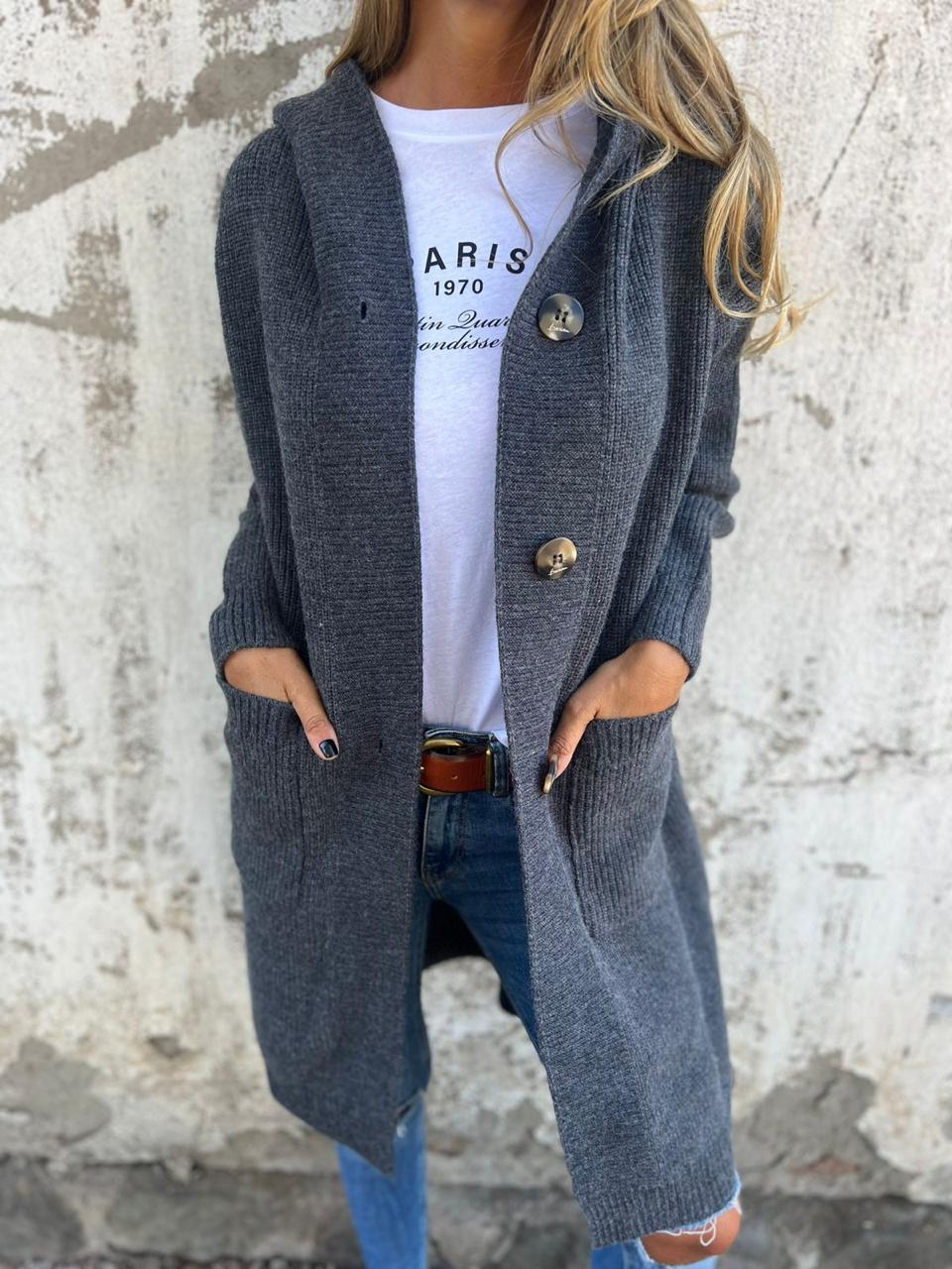 Janina | Lange und bequeme Strickjacke