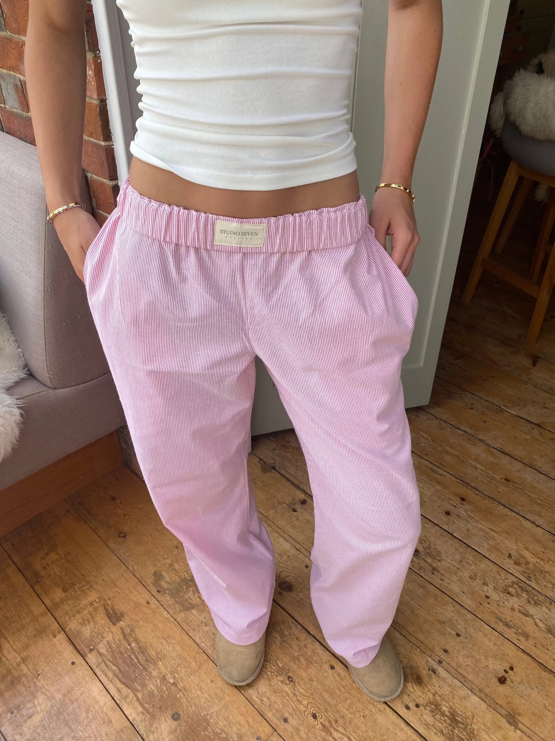 Emma Loungehose Damen – Premium Baumwolle, Entspannt-4