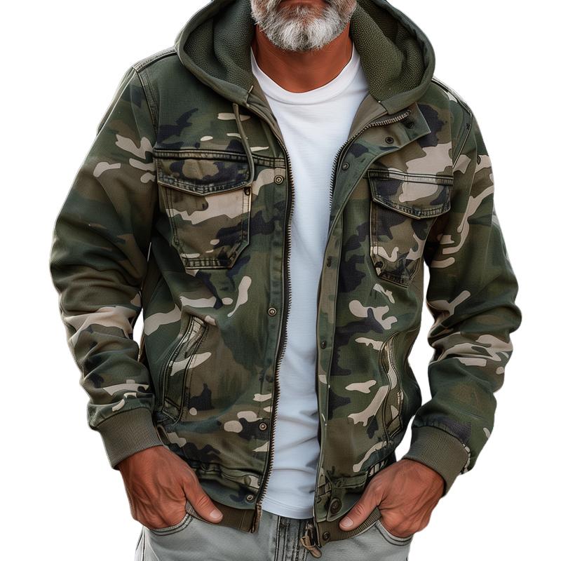 Max | Tarnfarbene Cargo-Jacke mit Kapuze