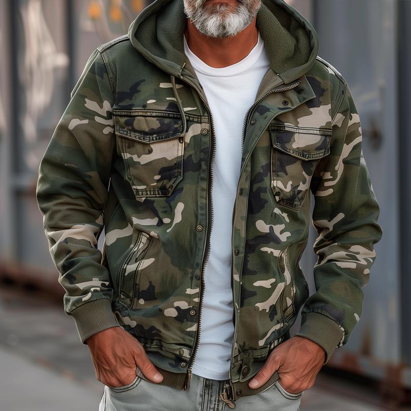 Max | Tarnfarbene Cargo-Jacke mit Kapuze