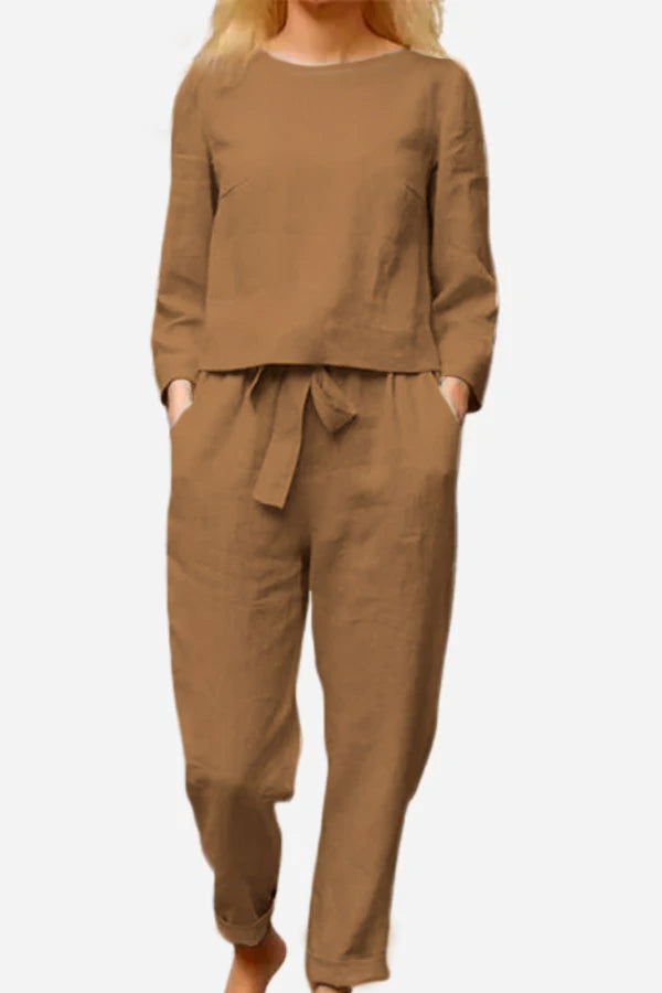 Variant image for Bella | Zweiteiliges Set aus Leinen-Baumwolle für Frauen-36