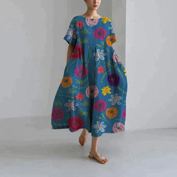 Zyra | Damenblumenkleid Sommerkleid