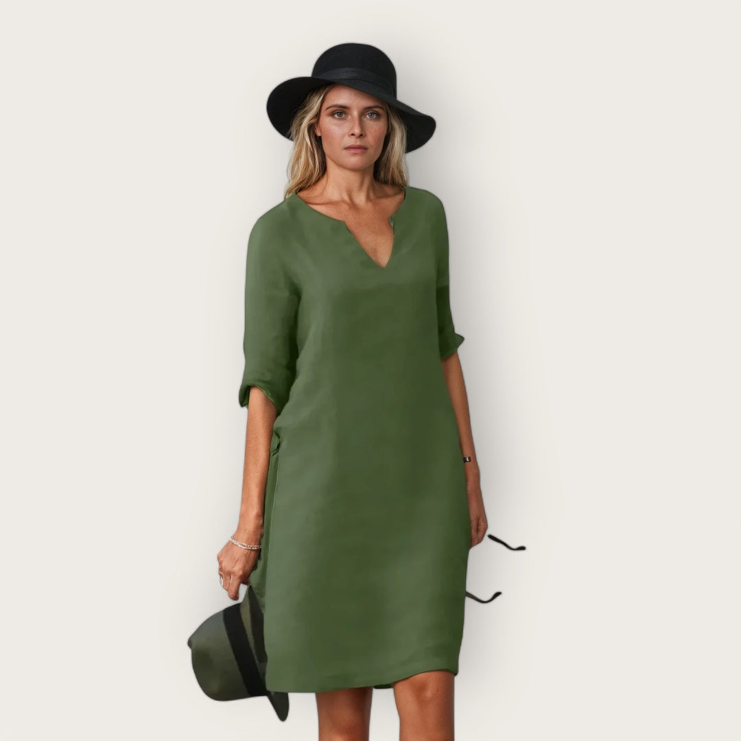 Helena | Elegantes Kleid mit einem V-Ausschnitt