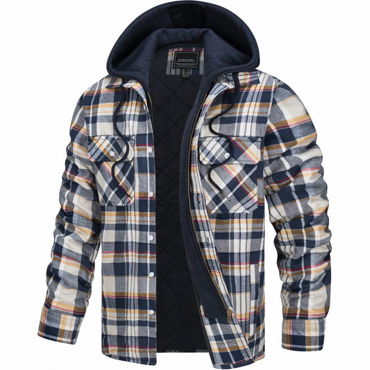Henrik | Mit Fleece gefütterte karierte Jacke