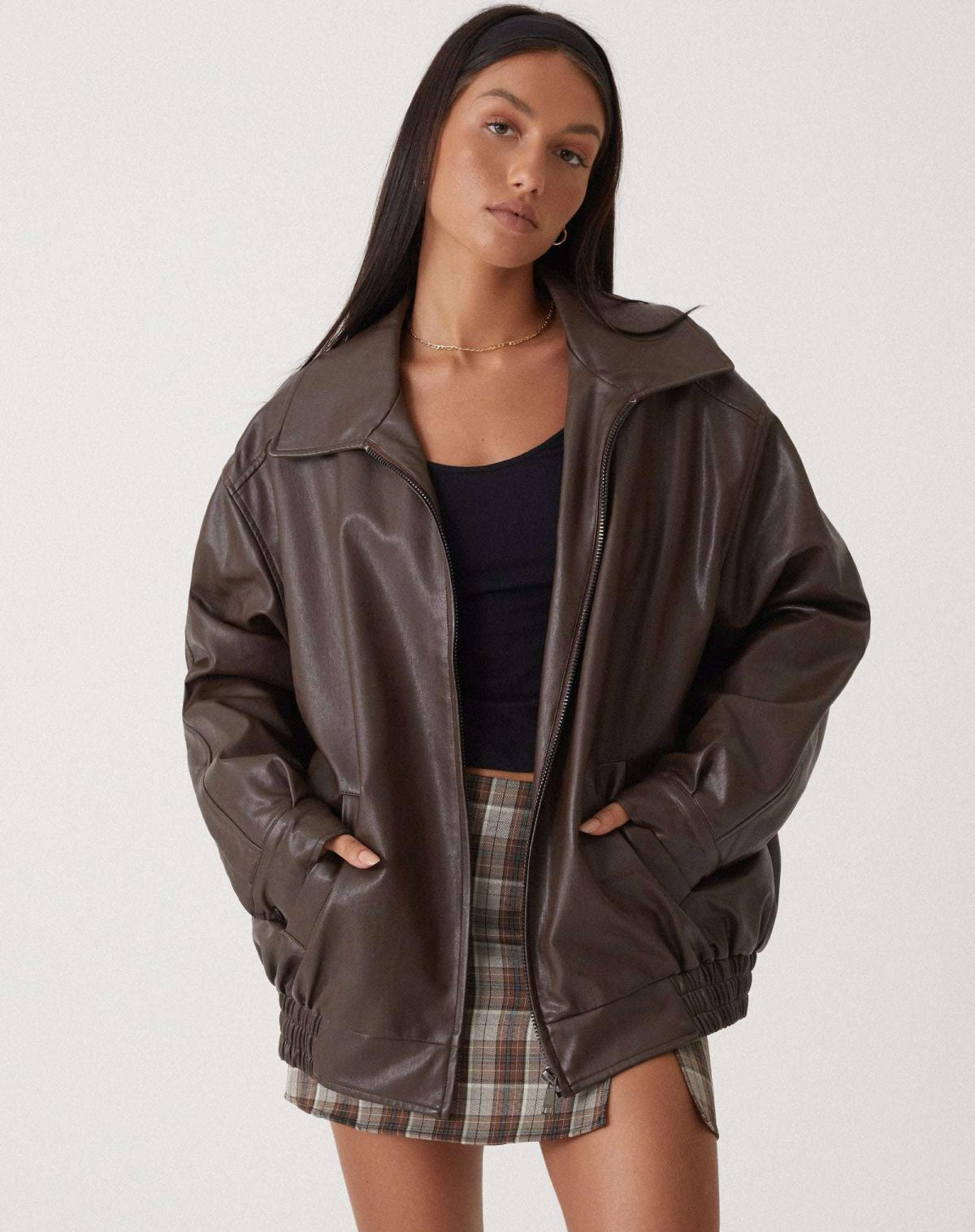 Alma | Lockere Lederjacke