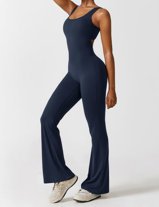 Luise | Ausgestellter Jumpsuit mit V-Rücken